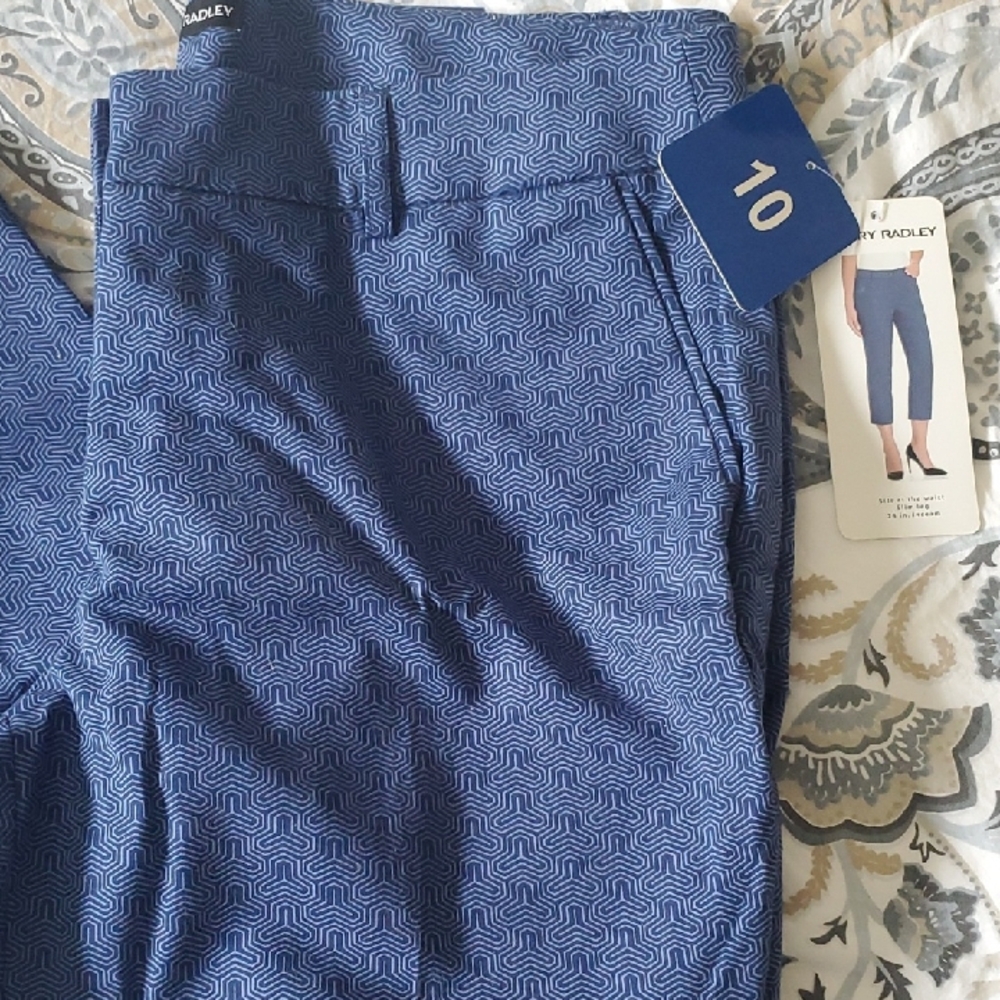 Hilary Radley Geometric Blue Trousers